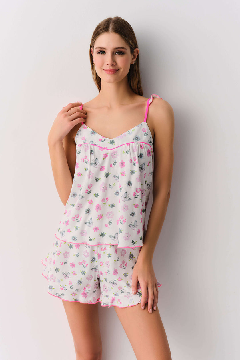 Patterned Flight Shorts Pajama Set