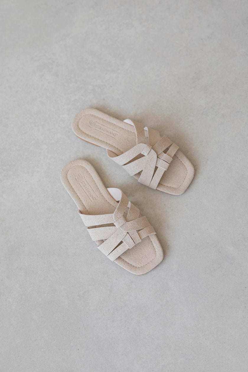 Luz Beige Casual Suede Slippers