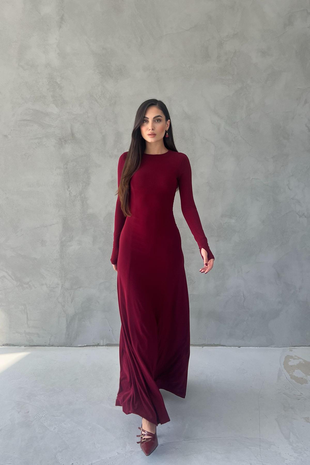 Claret red  Long Sleeve Blaivs Spanish Dress