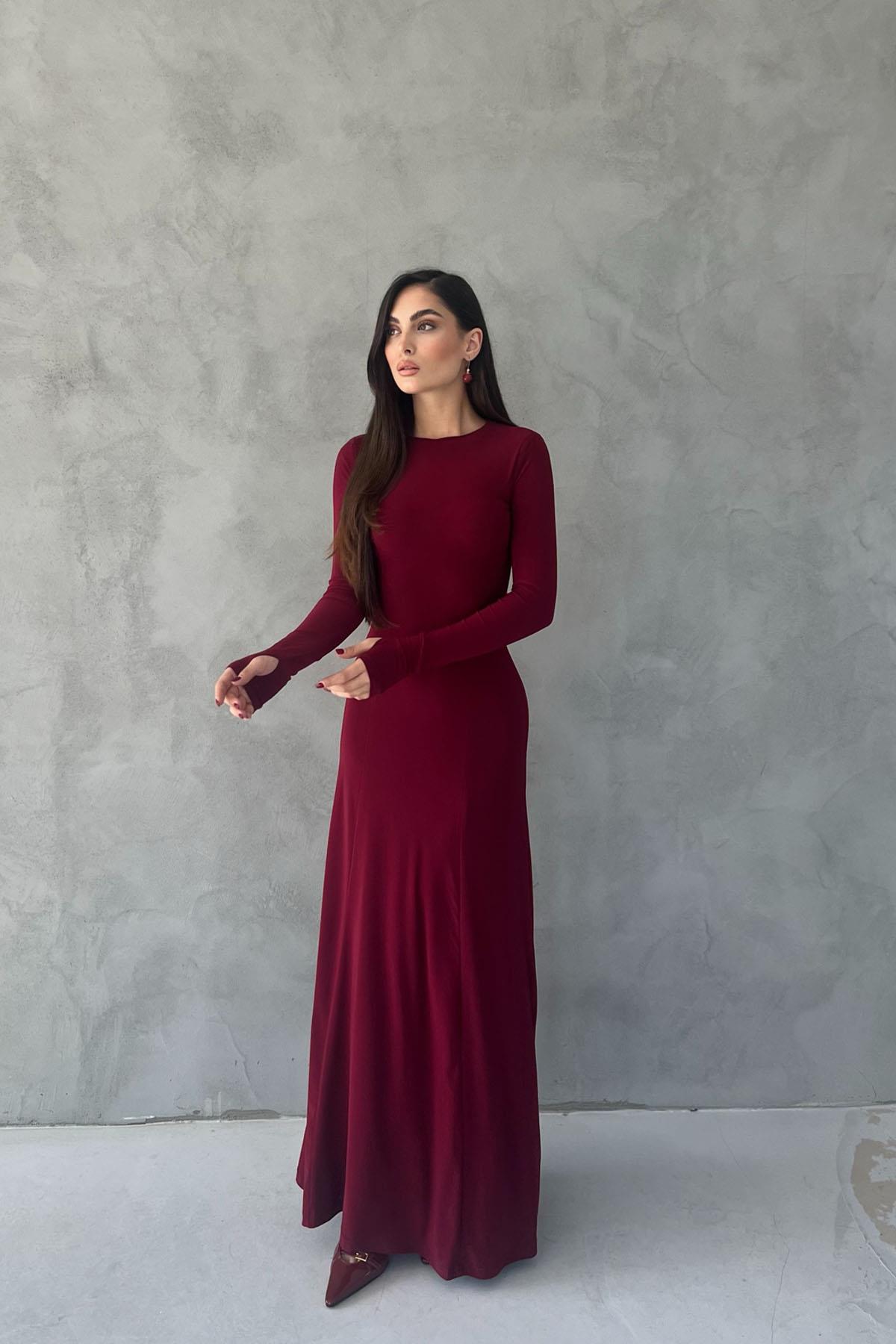 Claret red  Long Sleeve Blaivs Spanish Dress