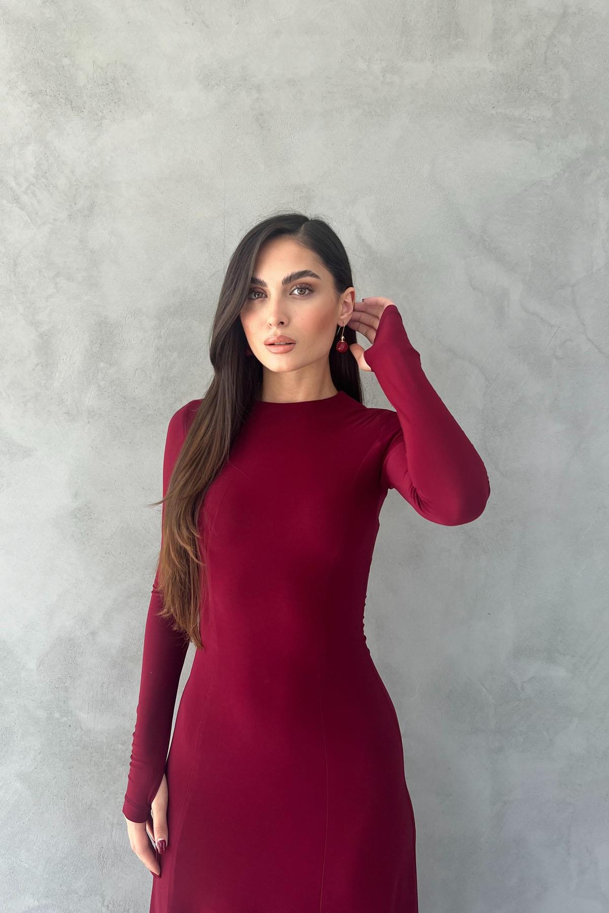 Claret red  Long Sleeve Blaivs Spanish Dress