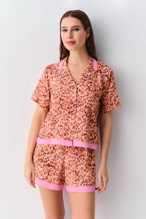 Leopard Masculine Shorts Pajama Set