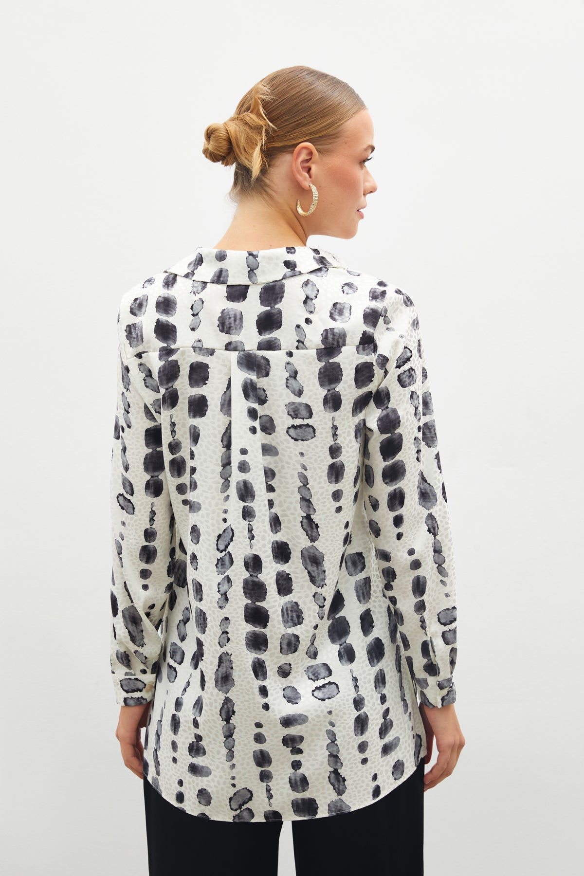 Patterned Classic Shirt - BLACK