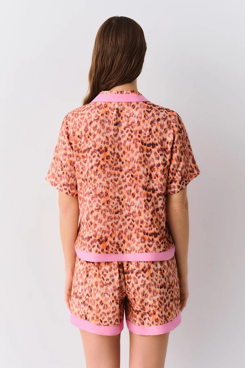 Leopard Masculine Shorts Pajama Set