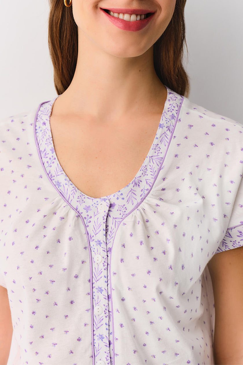 Patterned Wendy Masculine Pajama Set