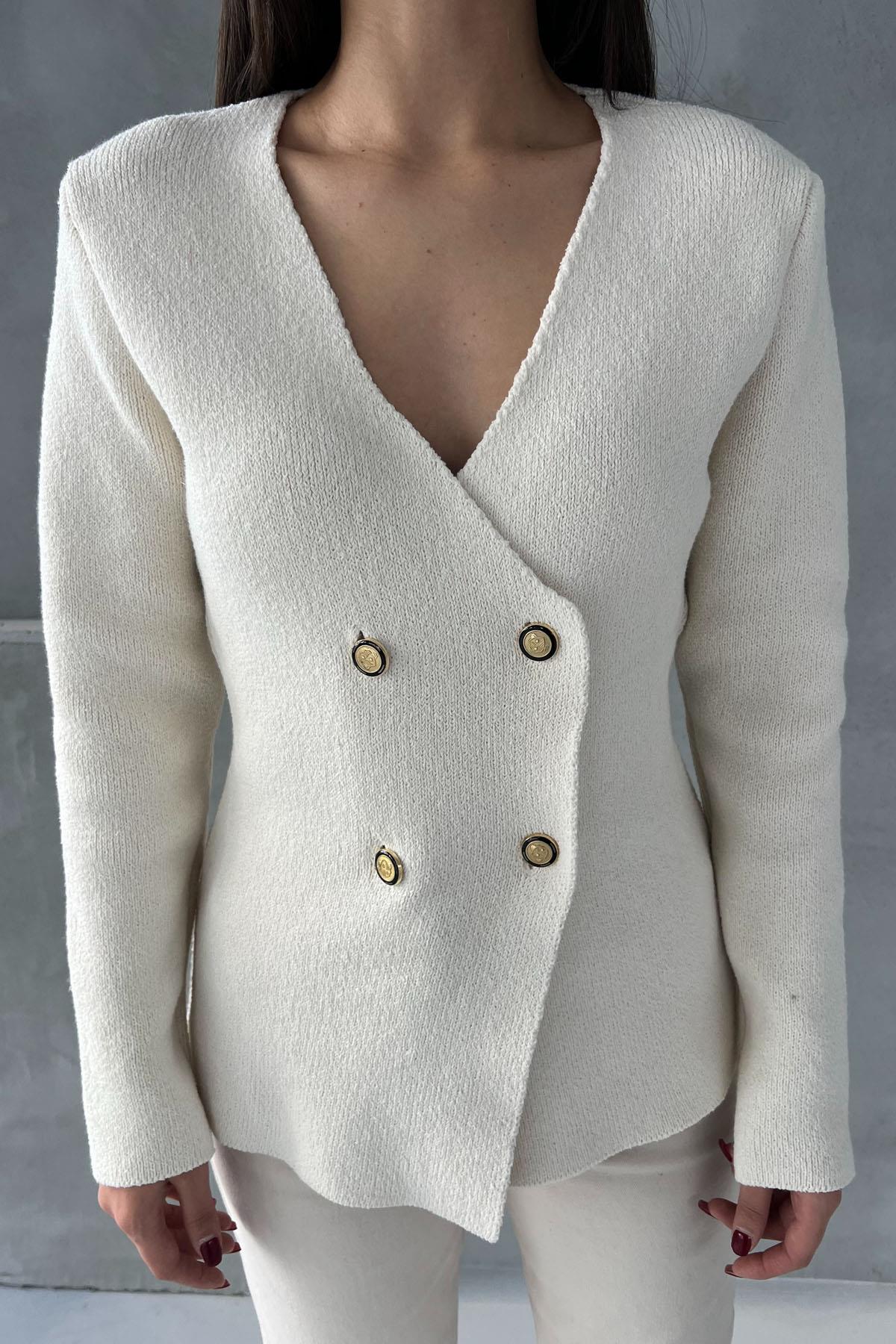 Knitted Knitwear Multi-Button Cardigan