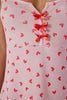 Pink-Multicolored Heart Ribbon/Bow Knitted Nightgown
