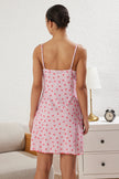 Pink-Multicolored Heart Ribbon/Bow Knitted Nightgown