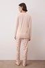 Winter-Themed Knitted Pajama Set with a Soft Touch in Powder Color