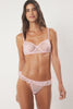 Pink Lace Polka Dot Rope Strapless Underwear Set