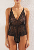 Black Lace Openwork/Hole Knitted Fantasy Nightgown