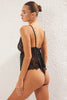 Black Lace Openwork/Hole Knitted Fantasy Nightgown