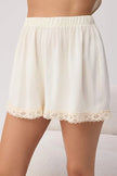 Offwhite More Sustainable Lace Detail Woven Pajama Set