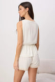Offwhite More Sustainable Lace Detail Woven Pajama Set