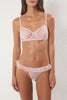 Pink Lace Polka Dot Rope Strapless Underwear Set