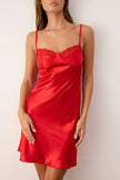 Red 3-Pack Dowry Set Satin Woven Nightgown