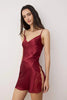 Burgundy Plain Satin Weave Nightgown