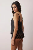 Black Satin Tulle Babydoll/Fantasy Nightgown