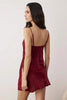 Burgundy Plain Satin Weave Nightgown