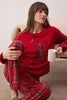 Red Plaid Polar Fleece Knit Pajama Set