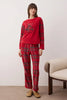 Red Plaid Polar Fleece Knit Pajama Set