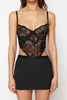 Black Lace Rope Strap Knitted Fantasy Nightgown