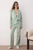 Mint Plaid Knitted Pajama Set