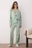 Mint Plaid Knitted Pajama Set