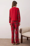 Red Plaid Polar Fleece Knit Pajama Set