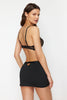 Black Lace Rope Strap Knitted Fantasy Nightgown