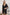 Black 2-Piece Lace and Ribbon/Bow Satin Belted Woven Dressing Gown + Nightgown Set
