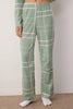 Mint Plaid Knitted Pajama Set