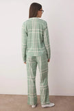 Mint Plaid Knitted Pajama Set