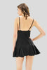Black Ribbon/Bow Rope Strap Satin Woven Nightgown