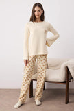 Teddy Bear Soft Winter Waffle Knit Pajama Set