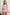 Pink Lace and Ribbon/Bow Detailed Rope Suspender Shorts Knitted Pajama Set