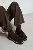 ALEVTİNA BROWN SUEDE THICK-SOLED WOMEN'S LOAFER SHOES