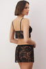 Black Lace Unlined Shorts Lingerie Set