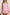 Pink Lace and Ribbon/Bow Detailed Rope Suspender Shorts Knitted Pajama Set
