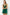 Green Satin Lace Rope Strap Knitted Babydoll