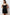 Black Soft Feel Lace Rope Strap Velvet Knitted Nightgown