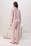Multicolor Floral Heart Detail Viscose Woven Pajama Set