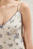 Floral Lace and Ruffle Pointel Openwork/Hole Knitted Nightgown