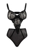 Black Lace/Tulle Fitted Body
