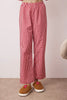 Red Plaid Woven Pajama Set with Tie Detail
