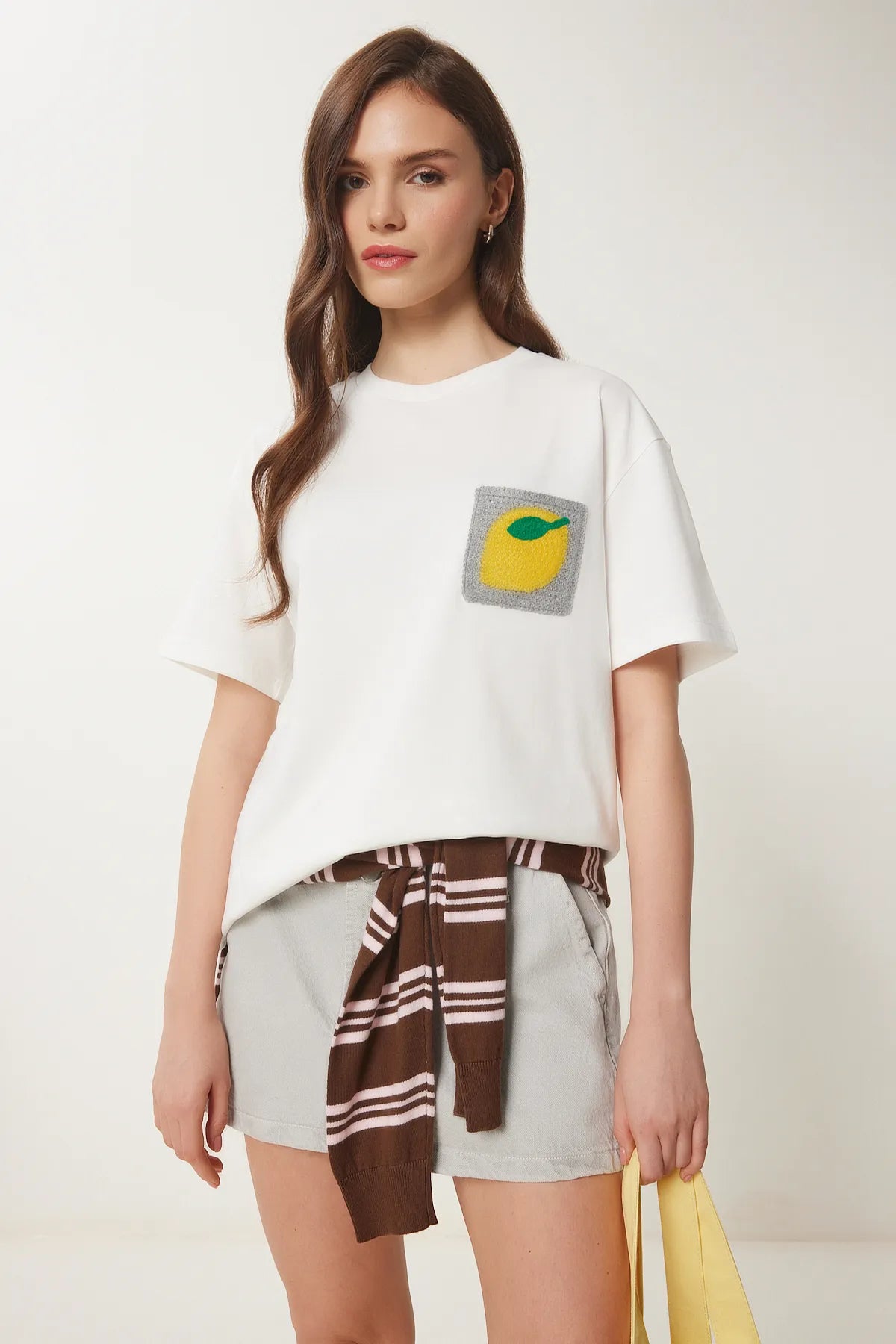 Embroidered Pocket Cotton T-shirt