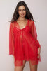 Red Tulle Plain Uncapped Babydoll