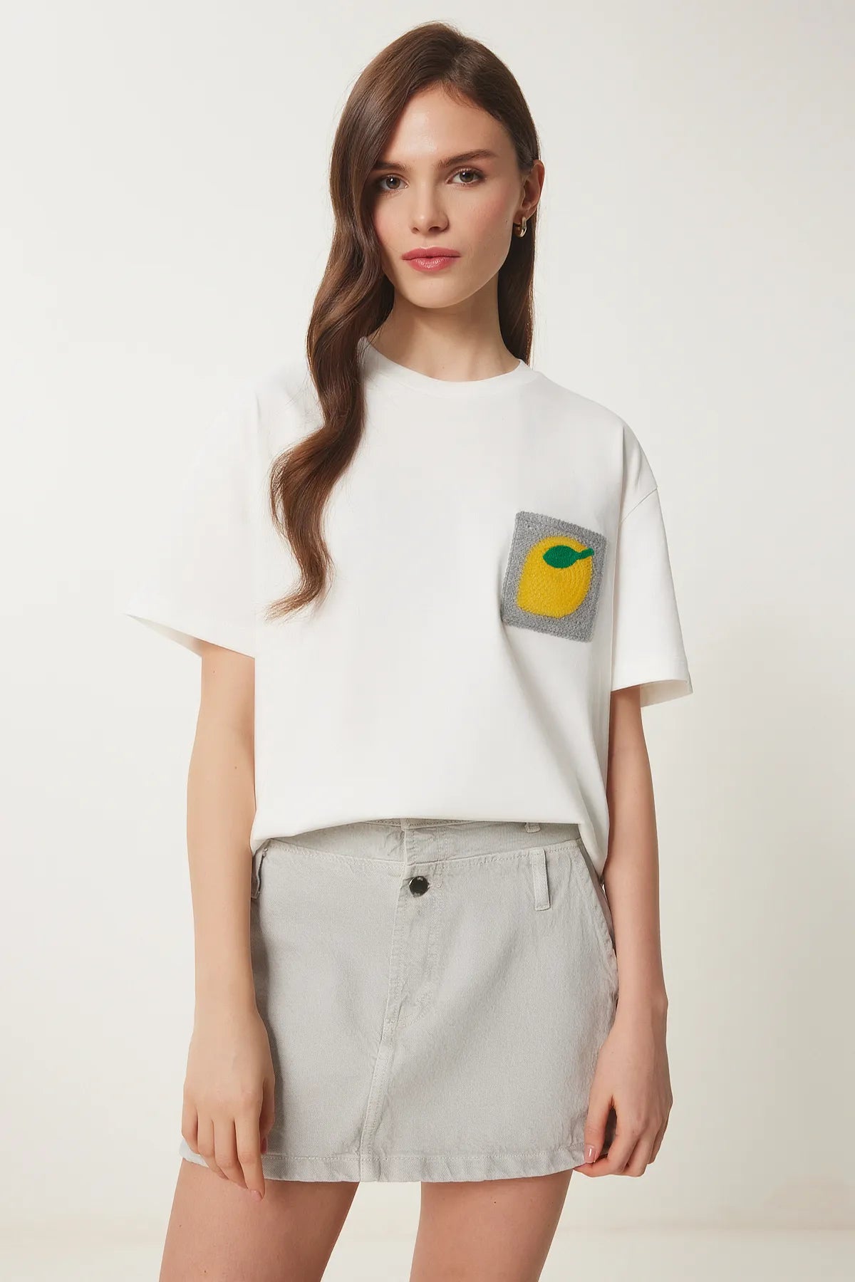 Embroidered Pocket Cotton T-shirt