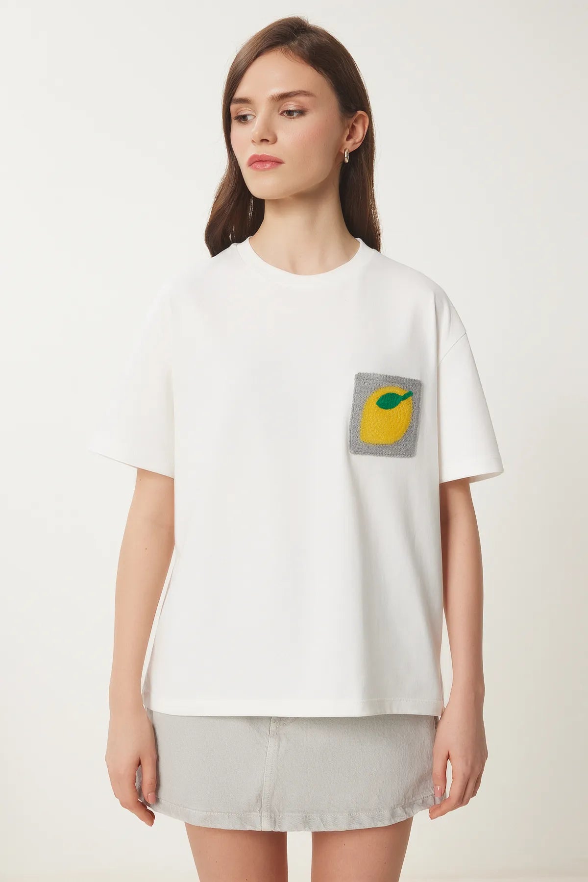 Embroidered Pocket Cotton T-shirt