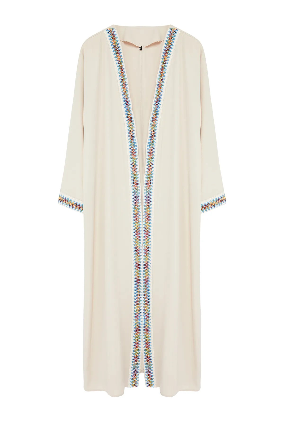Stone Colored Accessory Piping Woven Cape & Abaya | | Lebbse Stone Colored Accessory Piping Woven Cape & Abaya | | Lebbse